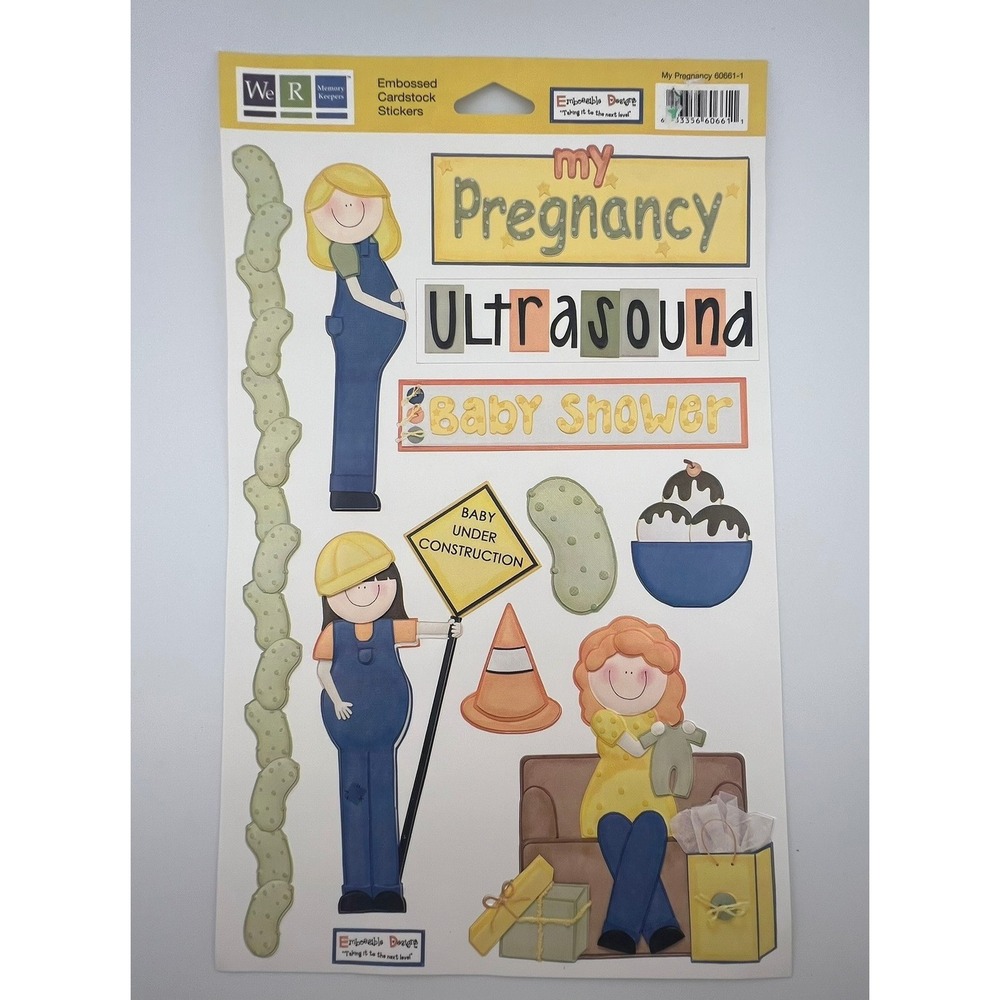 WR Memory Keepers‎ My Pregnancy Embossed Scrapbooking Stickers New